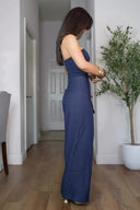 Robe longue de soirée élégante à col en V avec imprimé floral fantaisie peint
