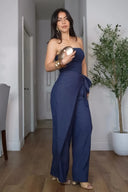 Vestido Maxi de Festa Elegante com Decote em V e Estampa Floral Pintada Fantasia