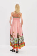 Sexy Leinen Kleid mit Print