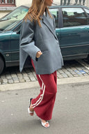 Übergroßer Blazer mit Seitenschlitz Stahlblau