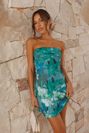 Miya Minikleid - Grüner Print