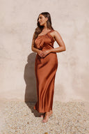 Greta Maxikleid - Kupfer