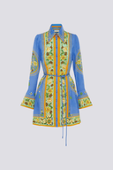 Vestito Mini Floreale a Maniche Lunghe Lisbeth