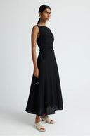 Minimalist Black Sleeveless Maxi Dress