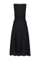 Minimalist Black Sleeveless Maxi Dress