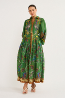 Marcella Balloon Sleeve Animal Maxi Dress