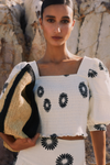 Completo Gonna Floreale con Spalle Imbottite Marjolaine
