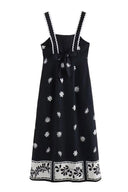 Vestido com alças e estampado floral