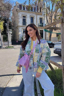 Veste en coton à motif floral