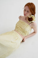 Top Bandeau sin Mangas con Pliegues