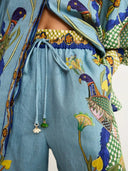 Ensemble pantalon floral à manches ballon Félice