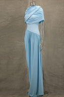 Cloud Drape geplooide wikkel maxi-jurken