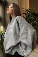 Oversize Streetwear Pullover mit Used-Look