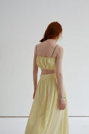 Top Bandeau sin Mangas con Pliegues
