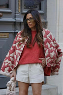 Veste Bomber Courte Patchwork Pacino