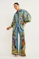 Ensemble pantalon floral à manches ballon Félice