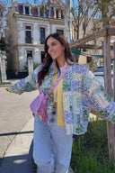 Veste en coton à motif floral