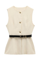 Urban Sleeveless Blazer & Pants Set