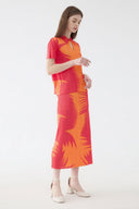 Plissé Revers Top Tweedelig Set Rok