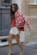 Veste Bomber Courte Patchwork Pacino