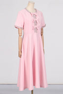 Zoe Bowknot Crystal-embellished Midi Dress