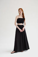 Top Bandeau sin Mangas con Pliegues