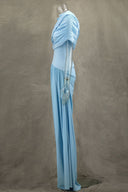 Cloud Drape geplooide wikkel maxi-jurken