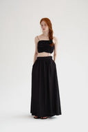 Top Bandeau sin Mangas con Pliegues