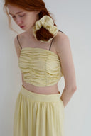 Top Bandeau sin Mangas con Pliegues