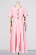Zoe Bowknot Crystal-embellished Midi Dress