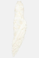 Floral-Appliqué Maxi Dress