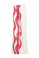 Completo Due Pezzi Onde Astratte - Fucsia