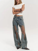 Trixie Niebieskie Przezroczyste Jeansy