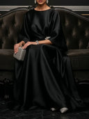 Black Luxe Satin Maxi Dress