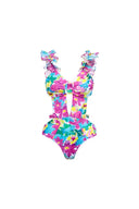 Costume intero con ritagli e copricostume abbinato