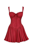 Robe mini bouffante corset en dentelle Agnes