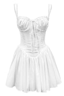 Robe mini bouffante corset en dentelle Agnes