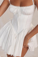 Robe mini bouffante corset en dentelle Agnes
