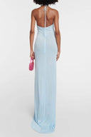 Alexia Neckholder-Maxikleid mit Blumen-Applikationen