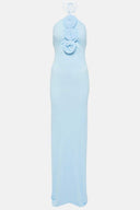 Alexia Neckholder-Maxikleid mit Blumen-Applikationen