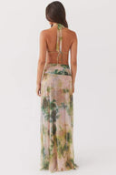 Antonia Printet Halterneck Maxi-kjole