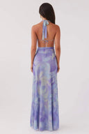 Antonia Printet Halterneck Maxi-kjole