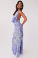 Antonia Printet Halterneck Maxi-kjole