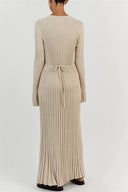 Abito Maxi in Maglia a Costine con Svasatura Antonia