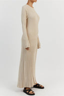 Abito Maxi in Maglia a Costine con Svasatura Antonia