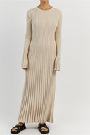 Abito Maxi in Maglia a Costine con Svasatura Antonia