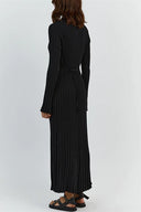 Abito Maxi in Maglia a Costine con Svasatura Antonia