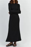 Abito Maxi in Maglia a Costine con Svasatura Antonia