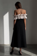 Bonnie Off-shoulder Maxi-jurk met Ruches