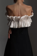 Bonnie Off-shoulder Maxi-jurk met Ruches